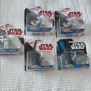 Star Wars Hot Wheels Starships Lot of 5